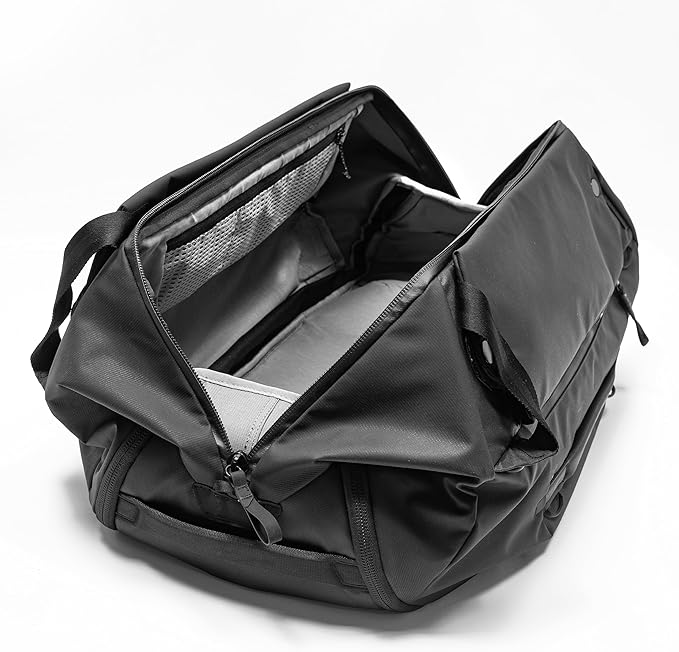 Peak Design Travel Duffelpack 45-65L, Black, Weatherproof Duffel Backpack
