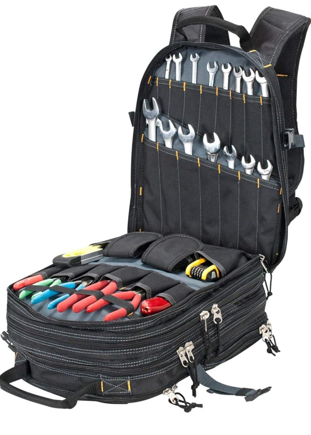 Custom Leathercraft1132 75-Pocket Tool Backpack