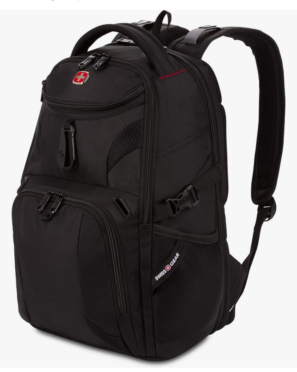 SwissGear 1900 Scansmart Mini/Slim Version, Fits Most 13 Inch Laptops and Tablets, TSA Friendly Backpack, Black