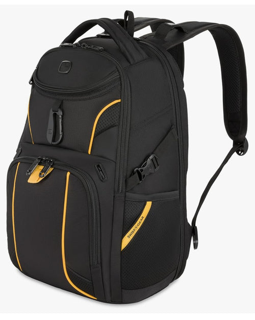 SwissGear 1900 Scansmart Mini/Slim Version, Fits Most 13 Inch Laptops and Tablets, TSA Friendly Backpack, Black