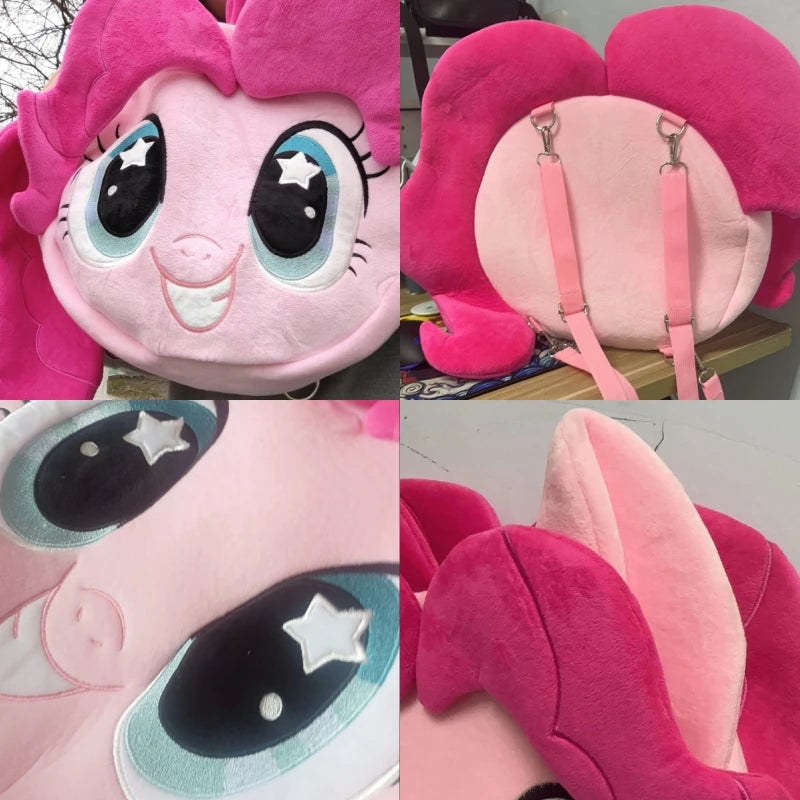 Anime Knapsack Little Pony ItaBag Pinkie Pie Cute Large Capacity Embroidery Single Shoulder Bag Backpack Girl Birthday Gift
