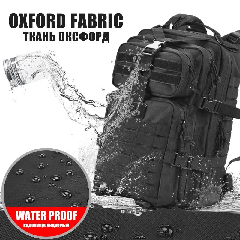 A 60L Army Military Tactical Backpack Men's Travel Large Capacity Rucksacks Men Waterproof Outdoor Sports Multi-functional Bags