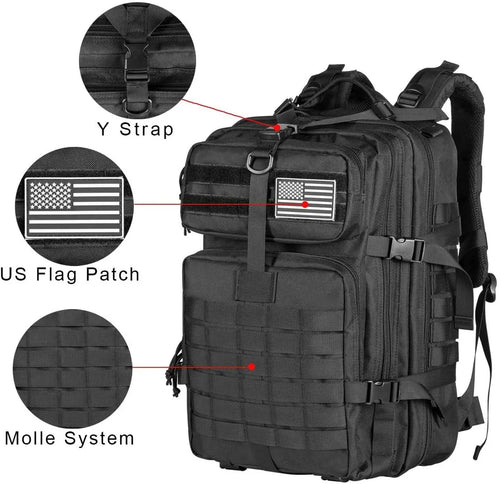 A 60L Army Military Tactical Backpack Men's Travel Large Capacity Rucksacks Men Waterproof Outdoor Sports Multi-functional Bags